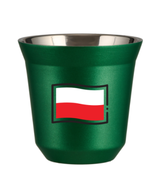 Kubek zielony 150 ml, FLAGA POLSKI kubek termiczny na kawe | 85,00 zł