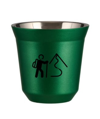 Kubek 150 ml ZIELONY METALIC "Wspinaczka 2 (czarny)" Kubek 150 ml ZIELONY METALIC "Wspinaczka 2 (czarny)"