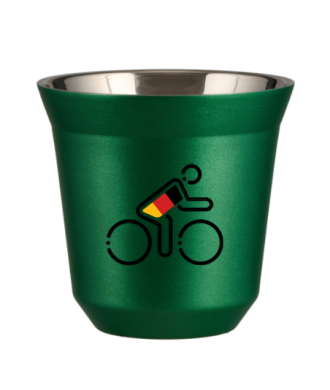 Kubek 150 ml ZIELONY METALIC "Kolarz w niemieckich barwach" Kubek 150 ml ZIELONY METALIC "Kolarz w niemieckich barwach"