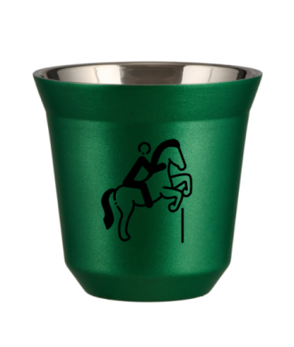 Kubek 150 ml ZIELONY METALIC "Jeździectwo 1 (czarny)" Kubek 150 ml ZIELONY METALIC "Jeździectwo 1 (czarny)"