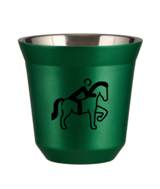 Kubek 150 ml ZIELONY METALIC "Jeździectwo 2 (czarny)" Kubek 150 ml ZIELONY METALIC "Jeździectwo 2 (czarny)"
