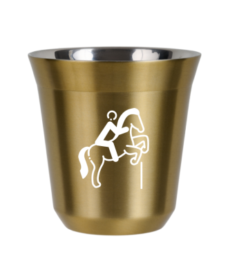 Kubek złoty 80 ml, JEŹDZIECTWO 1 (biały)