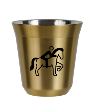 Kubek złoty 80 ml, JEŹDZIECTWO 2 (czarny)