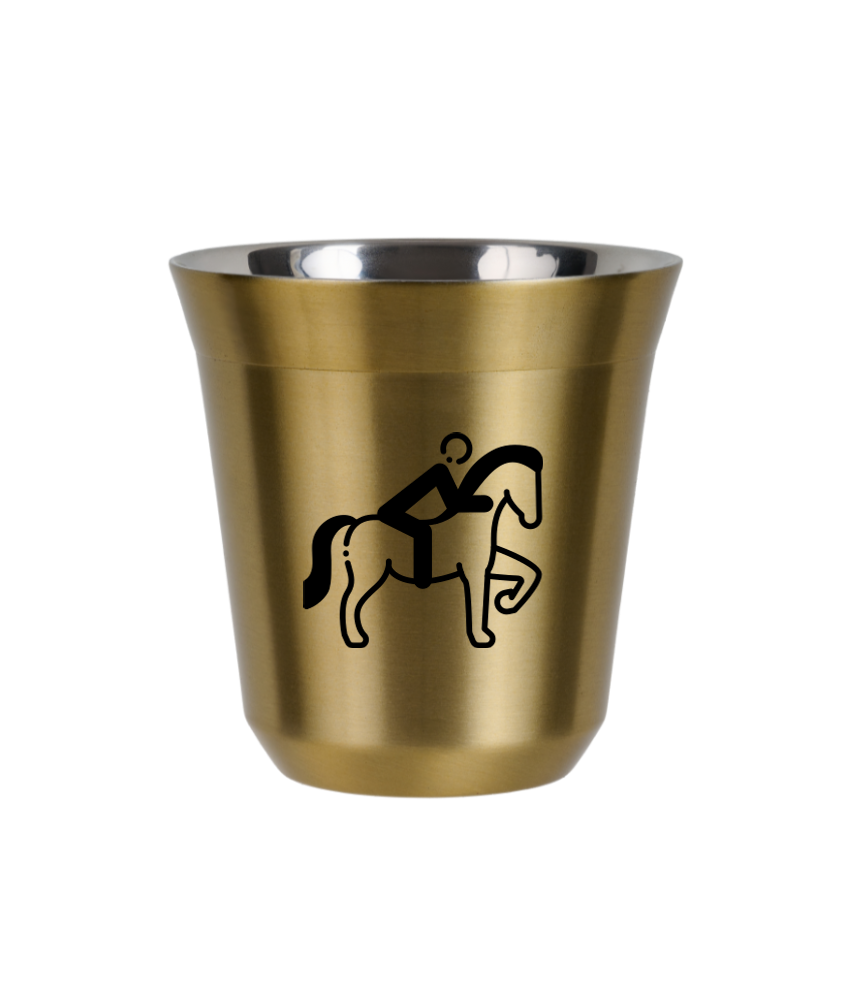Kubek złoty 80 ml, JEŹDZIECTWO 2 (czarny) kubek termiczny na kawe | 65,00 zł Kubek złoty 80 ml, JEŹDZIECTWO 2 (czarny) kubek termiczny na kawe | 65,00 zł