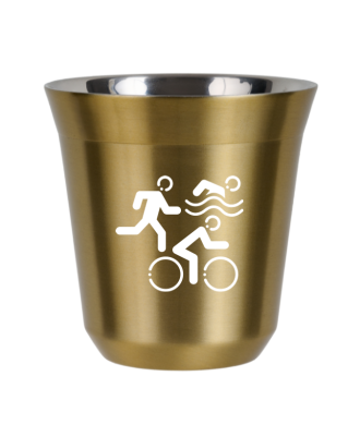 Kubek złoty 80 ml, SPORTY (biały)