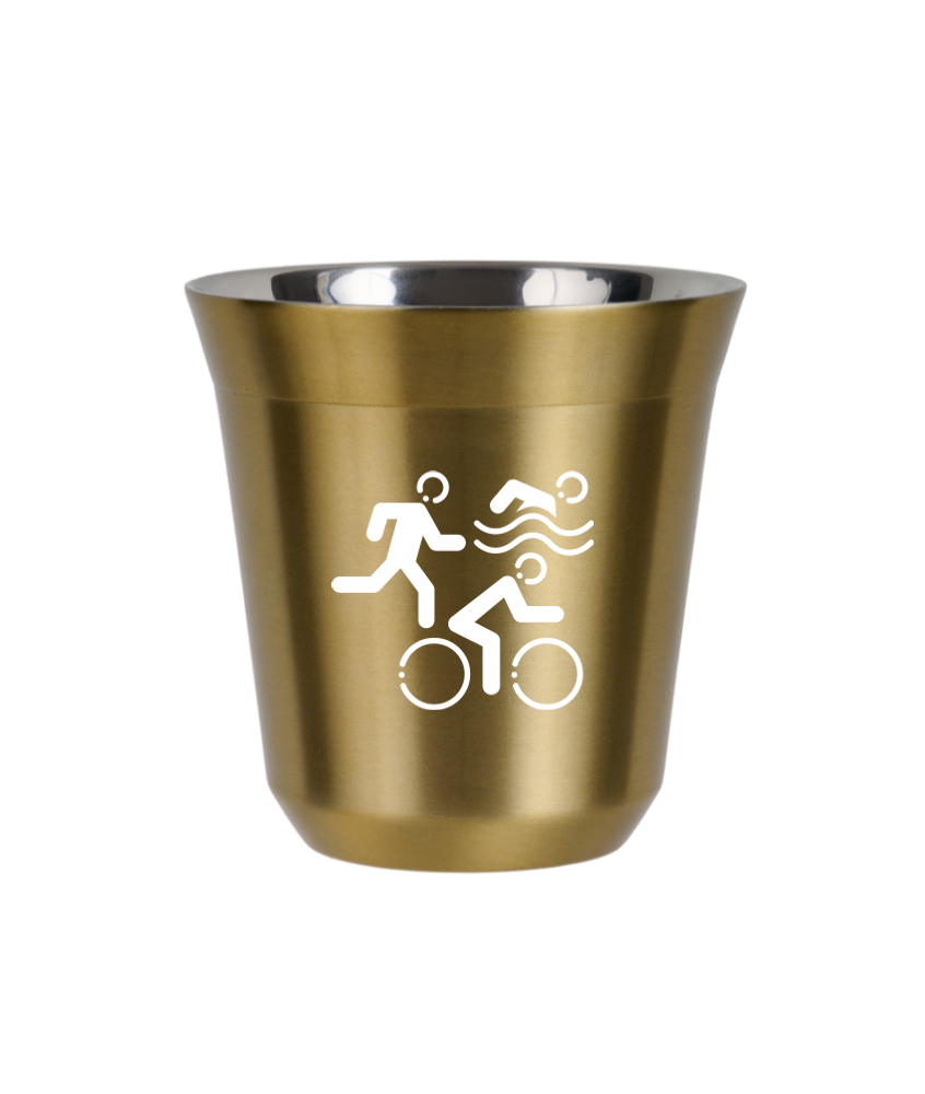 Kubek złoty 80 ml, SPORTY (biały) kubek termiczny na kawe | 65,00 zł Kubek złoty 80 ml, SPORTY (biały) kubek termiczny na kawe | 65,00 zł