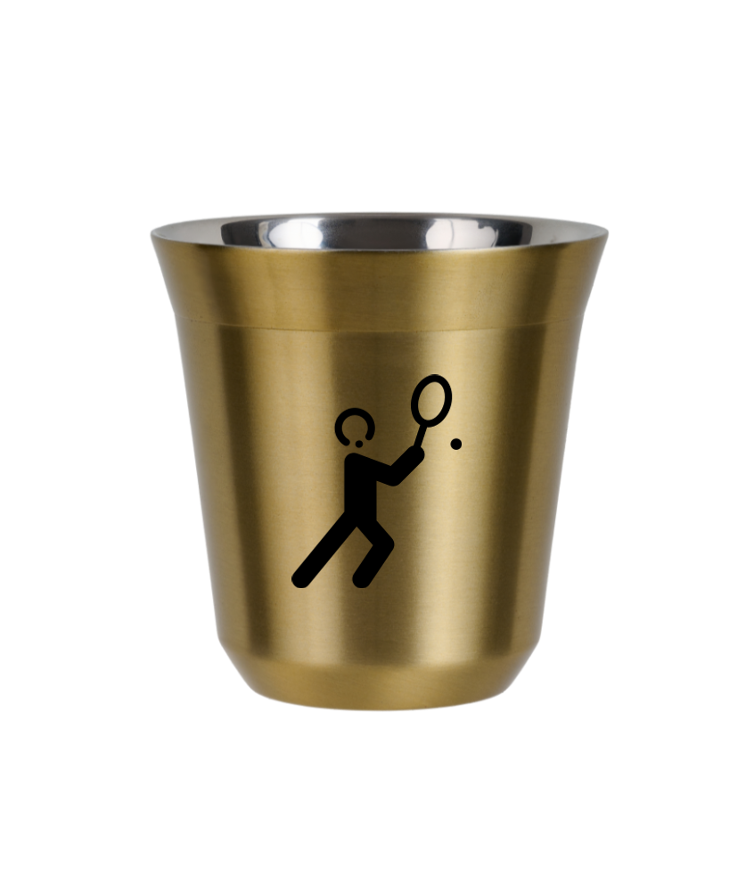 Kubek 150 ml ZŁOTY "Tenis 1 (czarny)"