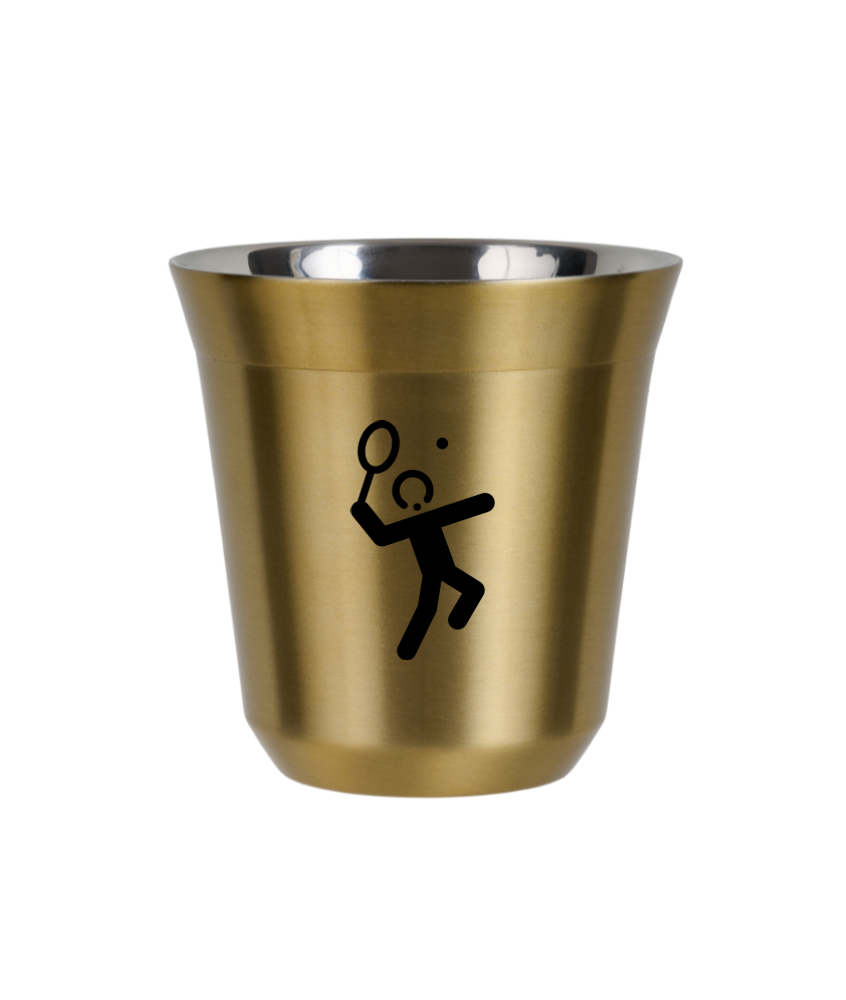 Kubek 150 ml ZŁOTY "Tenis 2 (czarny)" Kubek 150 ml ZŁOTY "Tenis 2 (czarny)"