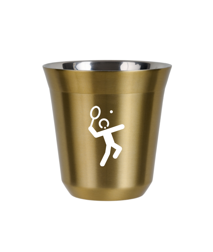 Kubek 150 ml ZŁOTY "Tenis 2 (biały)"