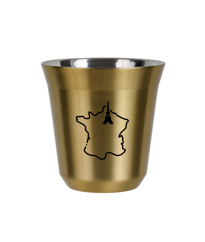Kubek złoty 80 ml, FRANCJA kubek termiczny na kawe | 65,00 zł Kubek złoty 80 ml, FRANCJA kubek termiczny na kawe | 65,00 zł