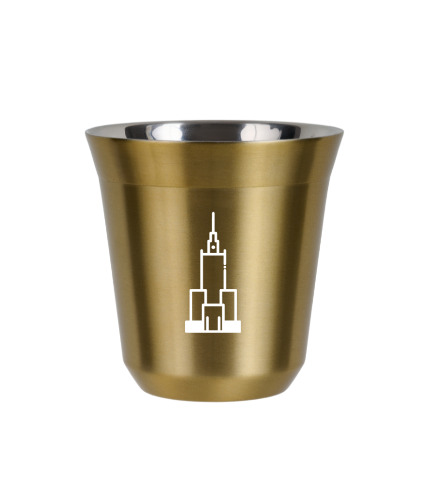 Kubek 150 ml ZŁOTY "Pałac kultury i nauki (biały)"