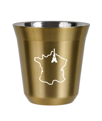 Kubek złoty 80 ml, FRANCJA (biały)
