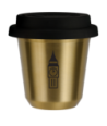 Kubek zloty 150 ml, BIG BEN z pokrywka czarna kubek termiczny na kawe | 75,00 zł