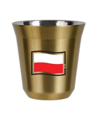Kubek zloty 150 ml, FLAGA POLSKI (czarny) kubek termiczny na kawe | 70,00 zł