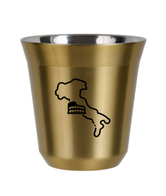 Kubek złoty 80 ml, WŁOCHY (czarny)
