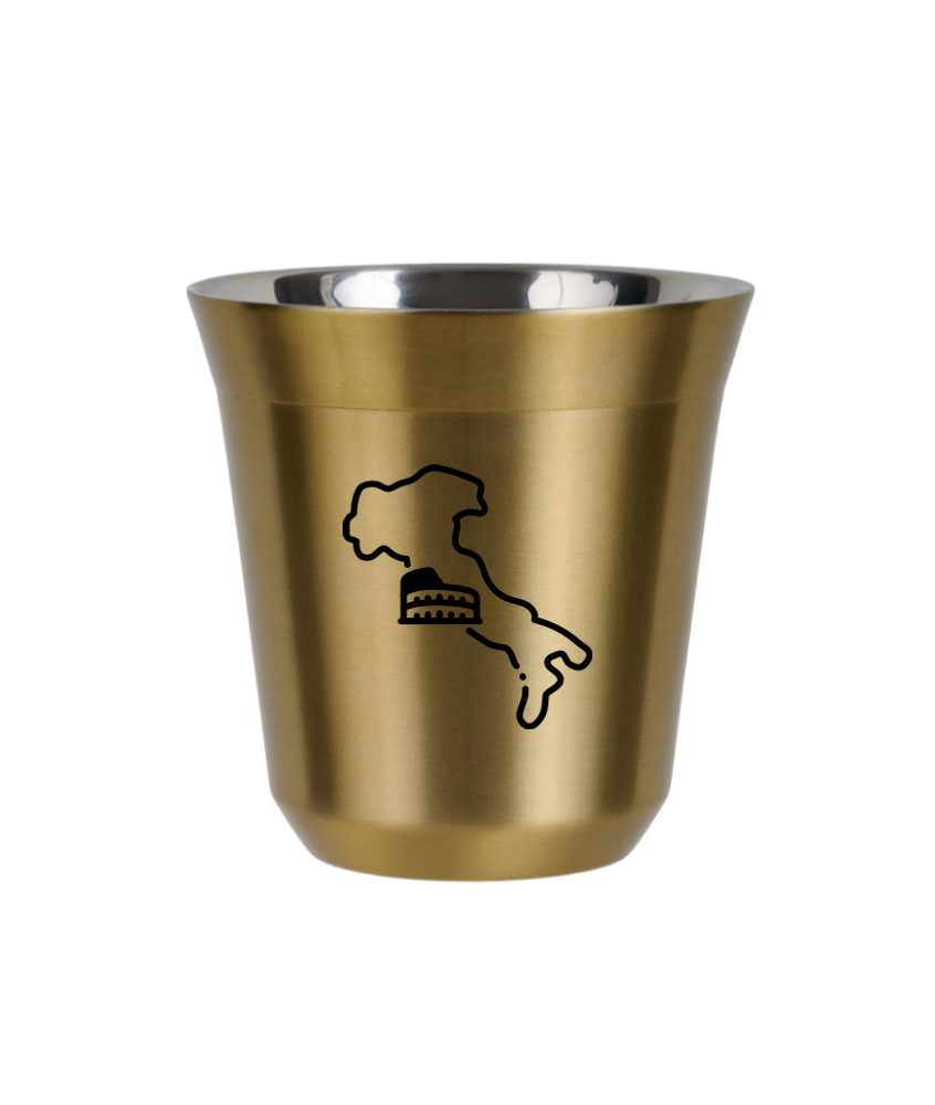 Kubek złoty 80 ml, WŁOCHY (czarny) kubek termiczny na kawe | 65,00 zł Kubek złoty 80 ml, WŁOCHY (czarny) kubek termiczny na kawe | 65,00 zł