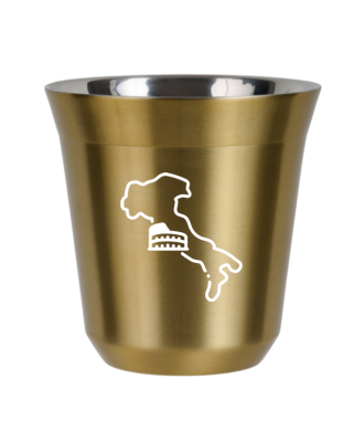 Kubek złoty 80 ml, WŁOCHY (biały)
