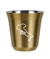 Kubek złoty 80 ml, WŁOCHY (biały) kubek termiczny na kawe | 65,00 zł