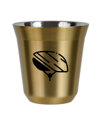 Kubek złoty 80 ml, KASK (czarny)