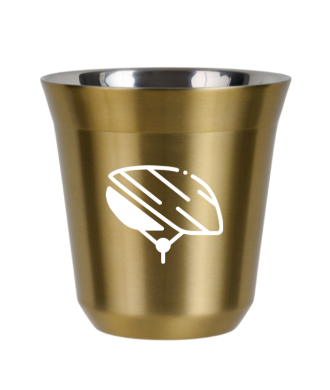 Kubek złoty 80 ml, KASK (biały)