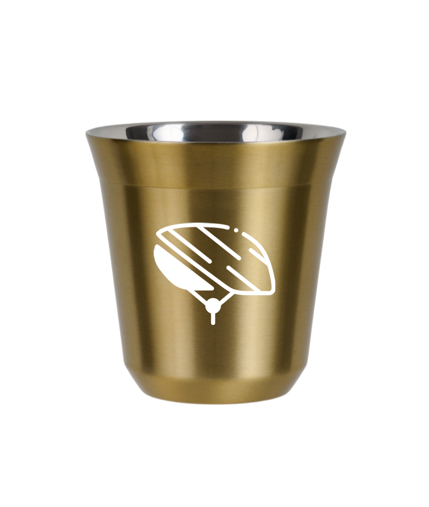Kubek złoty 80 ml, KASK (biały) kubek termiczny na kawe | 65,00 zł Kubek złoty 80 ml, KASK (biały) kubek termiczny na kawe | 65,00 zł