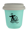 Kubek turkusowy 150 ml, WINDSURFING z pokrywka biala kubek termiczny na kawe | 70,00 zł