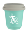 Kubek turkusowy 150 ml, WINDSURFING (bialy) z pokrywka biala kubek termiczny na kawe | 70,00 zł