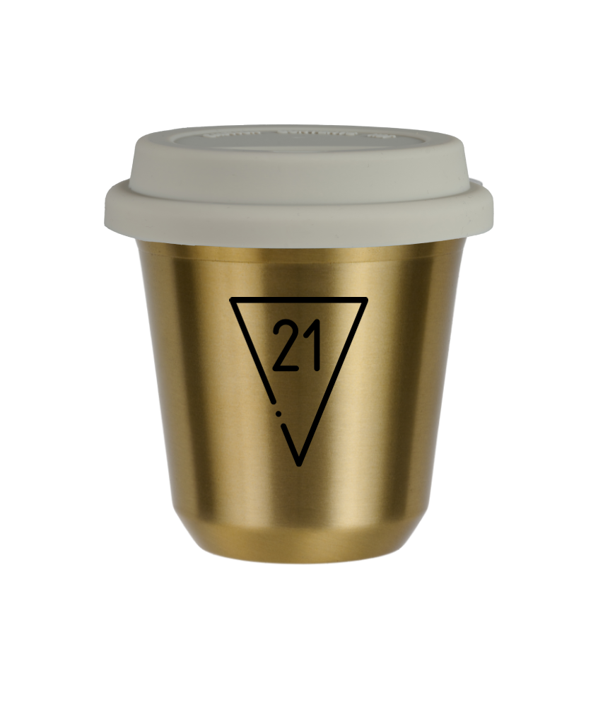 Kubek złoty 80 ml, 21 (czarny) z pokrywką białą kubek termiczny na kawe | 70,00 zł Kubek złoty 80 ml, 21 (czarny) z pokrywką białą kubek termiczny na kawe | 70,00 zł