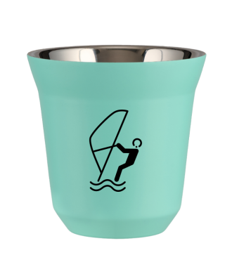 Kubek turkusowy 80 ml, SPORTY WODNE (czarny)
