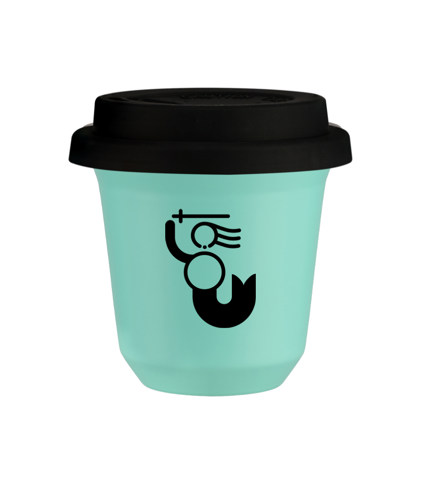 Kubek turkusowy 80 ml, WARSZAWSKA SYRENKA z pokrywką czarną kubek termiczny na kawe | 70,00 zł Kubek turkusowy 80 ml, WARSZAWSKA SYRENKA z pokrywką czarną kubek termiczny na kawe | 70,00 zł