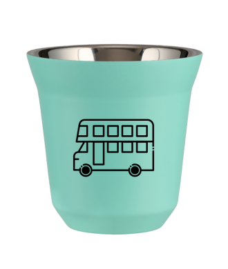 Kubek turkusowy 80 ml, AUTOBUS