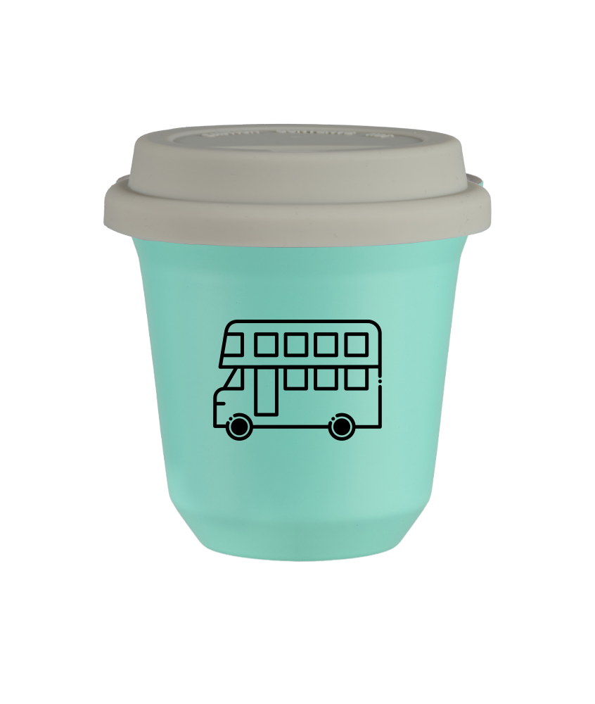 Kubek turkusowy 80 ml, AUTOBUS (czarny) z pokrywką białą kubek termiczny na kawe | 70,00 zł Kubek turkusowy 80 ml, AUTOBUS (czarny) z pokrywką białą kubek termiczny na kawe | 70,00 zł