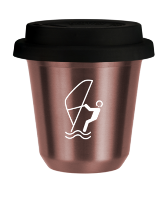 R?owy kubek zloto 150 ml, SPORTY WODNE (bialy) z pokrywka czarna kubek termiczny na kawe | 70,00 zł