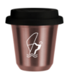 R?owy kubek zloto 150 ml, SPORTY WODNE (bialy) z pokrywka czarna kubek termiczny na kawe | 70,00 zł