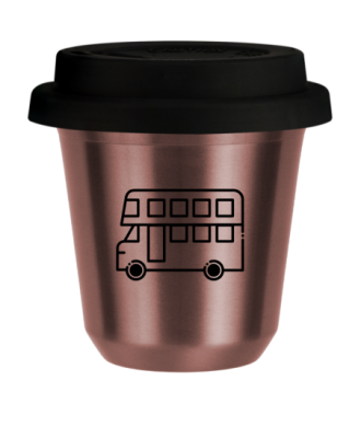 R?owy kubek zloto 150 ml, AUTOBUS z pokrywka czarna kubek termiczny na kawe | 70,00 zł