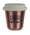 R?owy kubek zloto 150 ml, AUTOBUS (czarny) z pokrywka biala kubek termiczny na kawe | 70,00 zł