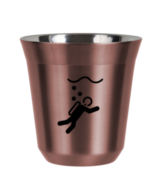 R?owy kubek zloto 150 ml, NURKOWANIE (czarny) kubek termiczny na kawe | 70,00 zł