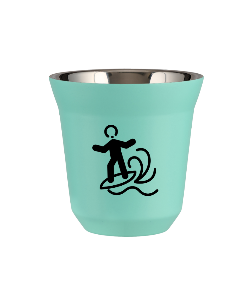 Kubek turkusowy 80 ml, WINDSURFING (czarny) kubek termiczny na kawe | 65,00 zł