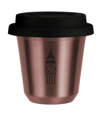 R?owy kubek zloto 150 ml, BIG BEN z pokrywka czarna kubek termiczny na kawe | 75,00 zł