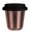 R?owy kubek zloto 150 ml, BIG BEN z pokrywka czarna kubek termiczny na kawe | 75,00 zł