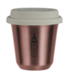 R?owy kubek zloto 150 ml, BIG BEN (czarny) z pokrywka biala kubek termiczny na kawe | 75,00 zł