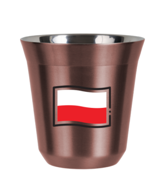 R?owy kubek zloto 150 ml, FLAGA POLSKI kubek termiczny na kawe | 70,00 zł