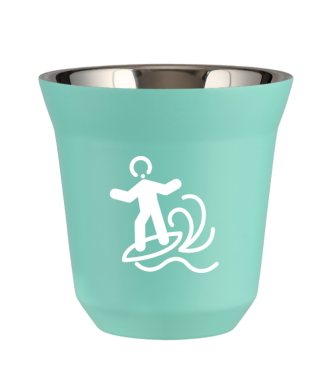 Kubek turkusowy 80 ml, WINDSURFING (biały)