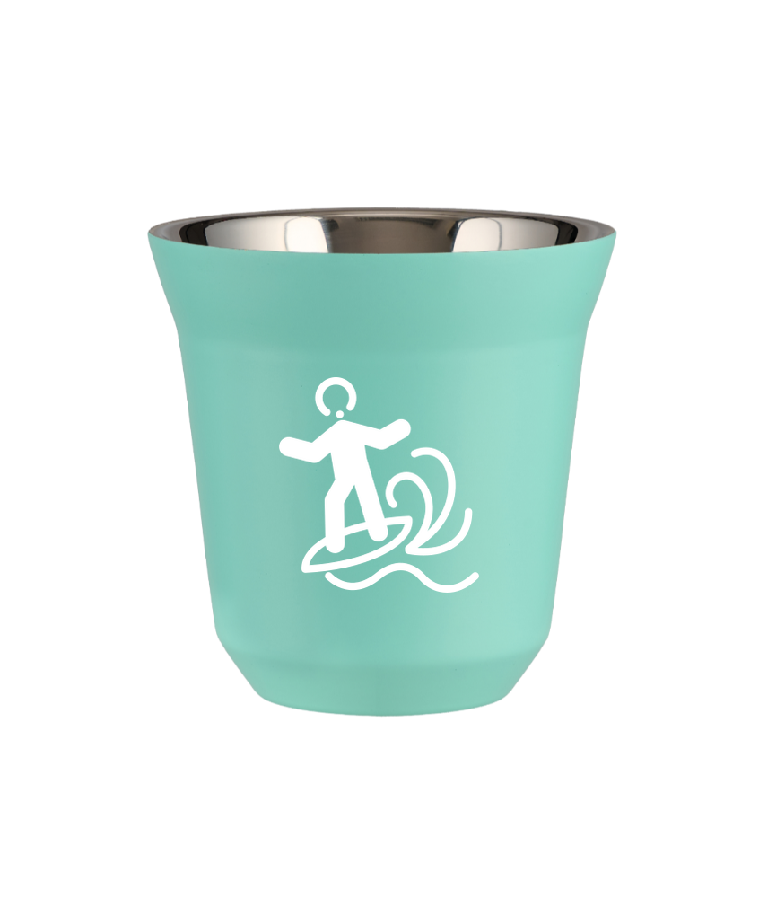 Kubek turkusowy 80 ml, WINDSURFING (biały) kubek termiczny na kawe | 65,00 zł
