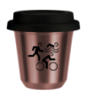 R?owy kubek zloto 150 ml, SPORTY (czarny) z pokrywka czarna kubek termiczny na kawe | 75,00 zł
