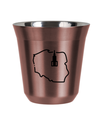 R?owy kubek zloto 150 ml, POLSKA (czarny) kubek termiczny na kawe | 70,00 zł