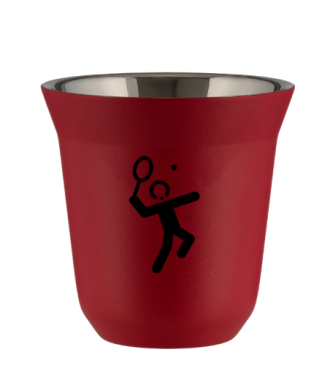 Kubek czerwony mat 150 ml, TENIS 2 kubek termiczny na kawe | 65,00 zł
