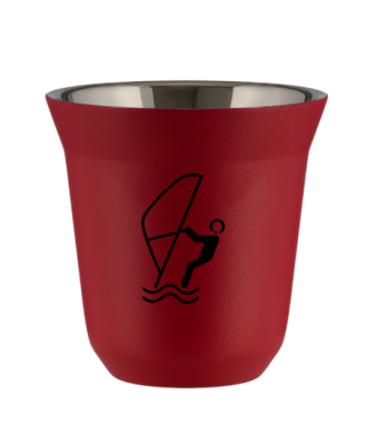 Kubek czerwony mat 150 ml, SPORTY WODNE kubek termiczny na kawe | 65,00 zł