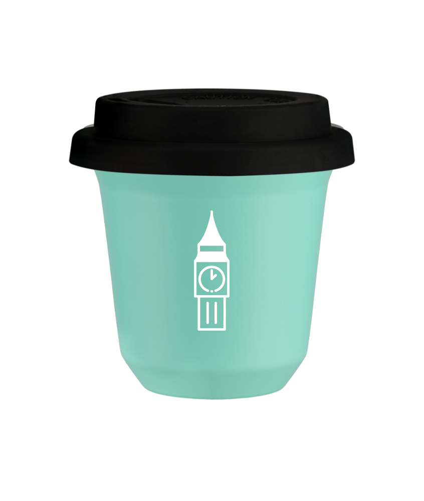 Kubek turkusowy 80 ml, BIG BEN (biały) z pokrywką czarną kubek termiczny na kawe | 70,00 zł Kubek turkusowy 80 ml, BIG BEN (biały) z pokrywką czarną kubek termiczny na kawe | 70,00 zł