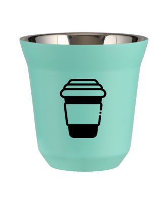 Kubek turkusowy 80 ml, KUBEK